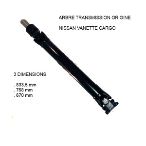 NISSAN VANETTE SERENA CARGO ARBRE TRANSMISSION COMPLET 738,5 mm